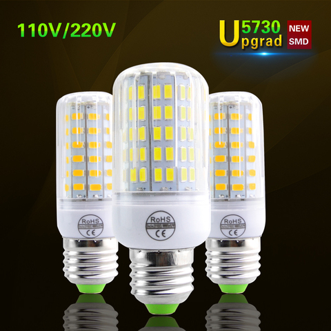 Lamparas de SMD5730 más brillante que 5736 LED lámpara del maíz E27 220 V 110 V bombilla LED Spot Luz de la ampolla de Luz LED reemplazar 20-120 W incandescente ► Foto 1/6