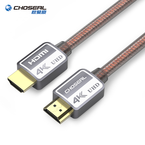 CHOSEAL Cable HDMI 2,0 3D 4 K Cable HDMI de alta velocidad para TV HD LCD portátil PS4/3 para proyector computadora HDMI 2,0 Cable 1 M 2 M 3 M Cable de 5 M ► Foto 1/6