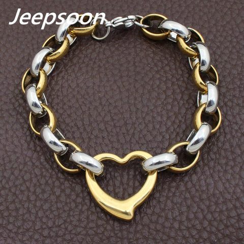 Joyería de acero inoxidable de moda al por mayor cadena de pulsera de corazón de alta calidad Jeepsoon BGEGAMBA ► Foto 1/5