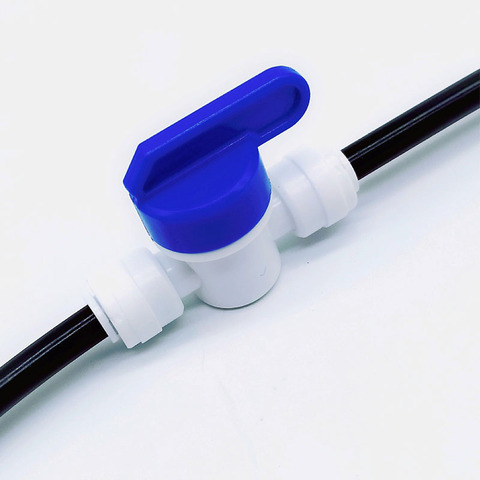 Válvula de control de agua para purificadores de agua, sistema de nebulización, conexión rápida, 1/4 pulgadas (6,35mm), 1 Uds. ► Foto 1/3