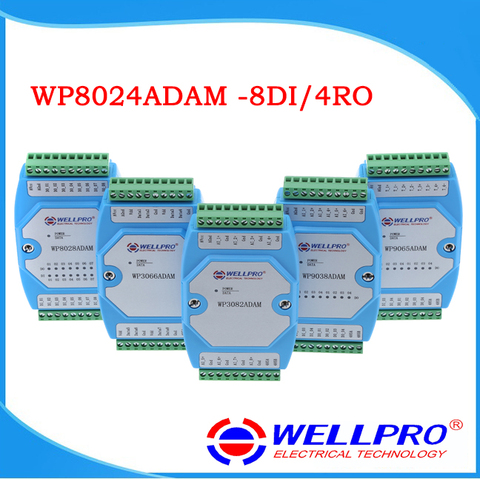 WP8024ADAM ( 8DI/4RO) módulos de entrada y salida de relé Digital/aislado optoacoplador/RS485 MODBUS RTU comunications ► Foto 1/5