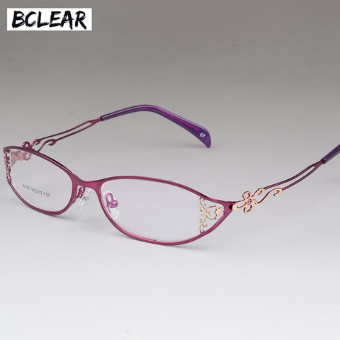 BCLEAR-Gafas de negocios para mujer, montura de metal tallado hueco, gafas con marco completo, de aleación, a la moda, ultraligeras, nuevas ► Foto 1/6