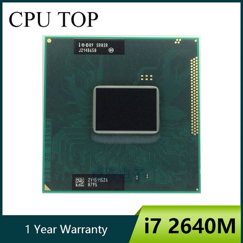 Intel Core i7-2640M Dual Core de 2,8 GHz 4 MB CPU ordenador portátil procesador i7 2640 M SR03R ► Foto 1/2