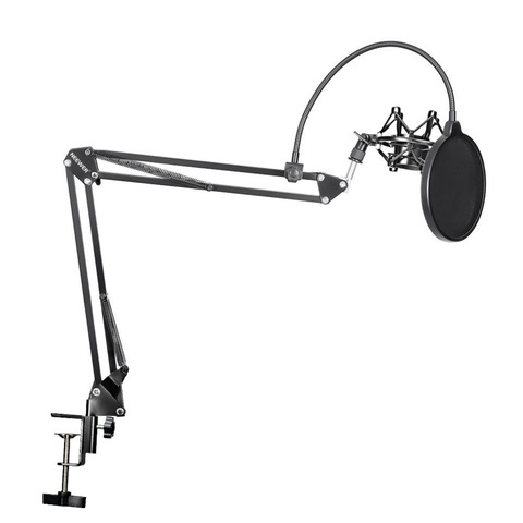 Neewer NB-35 soporte con brazo para micrófono Clip Holder y abrazadera de montaje de mesa Pop Filter Windscreen Mask Shock Mount Kit ► Foto 1/6