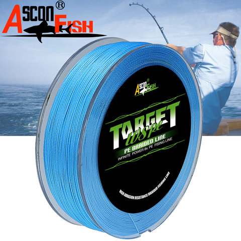 Ascon Fish-sedal de pesca trenzado de 8 hebras, multifilamento de 500m, hilo de pesca, 6-300lb, accesorios de pesca ► Foto 1/5