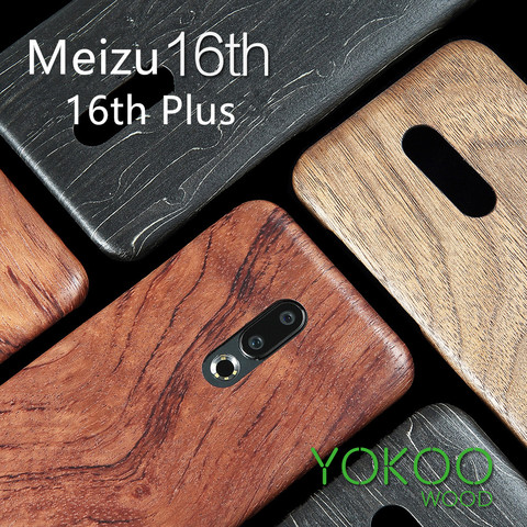 Funda trasera delgada para Meizu 16th Plus, cubierta de madera de palisandro, nogal, enonía, caoba, para Meizu ► Foto 1/6