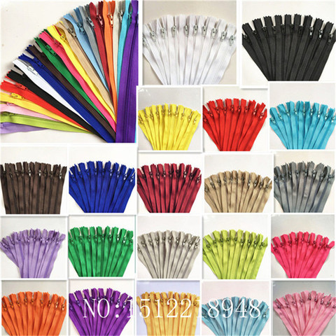 100 Uds 3 # cremalleras de bobina de nailon de extremo cerrado artesanía de costura a medida (3-40 pulgadas) 7,5-100 CM artesanías y FGDQRS (20/Color U elegir) ► Foto 1/6