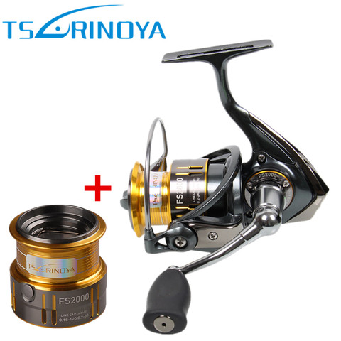 Tsurinoya-carrete De Pesca giratorio De Metal FS2000, 10BB/5,2: 1, 245g, con carrete De repuesto ► Foto 1/6