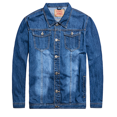 2022 Denim chaqueta de los hombres de gran tamaño 6xl 7XL de Diseño de Moda de Primavera, ropa de gran tamaño abrigo Casual Hombre chaqueta de Jean Chaquetas vaqueras de hombre ► Foto 1/6