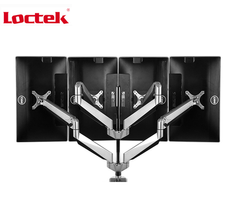 Loctek-soporte para Monitor de escritorio D7Q, montaje de brazo de resorte de Gas con micrófono/Audio/puertos USB, 10-24 pulgadas ► Foto 1/6