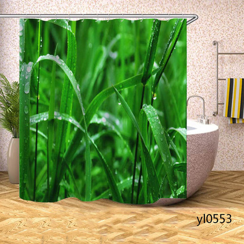 Cortinas De ducha De plantas verdes, impermeables, para el hogar, bañera, gran cubierta De baño, Rideau De Bain ► Foto 1/1