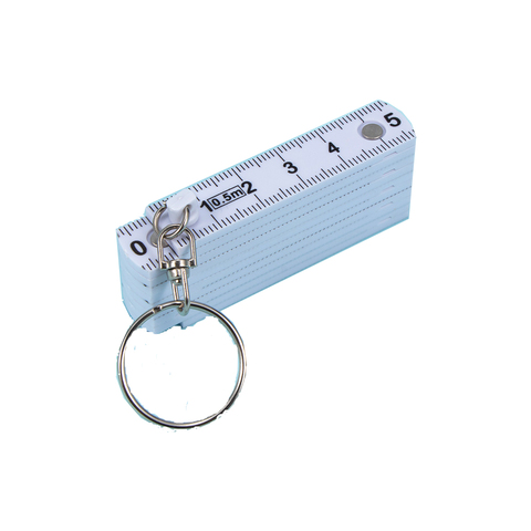 50cm de plástico doble regla, cinta métrica Carpenter medir herramienta de diseño creativo con la clave cadena anillo de llave herramienta de medición ► Foto 1/6