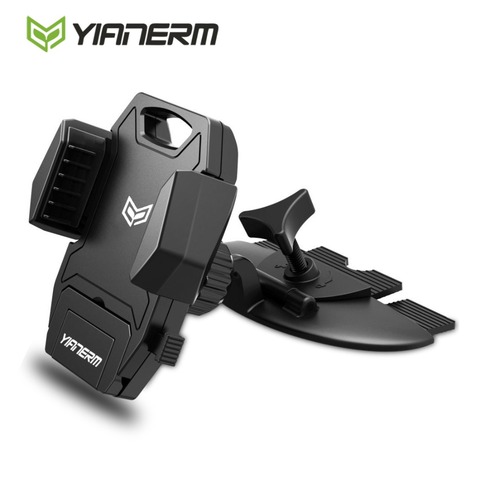 Yianerm-Soporte de teléfono para coche, con ranura para CD, para iPhone, Samsung, GPS, un Clip, para Huawei y Xiaomi ► Foto 1/6