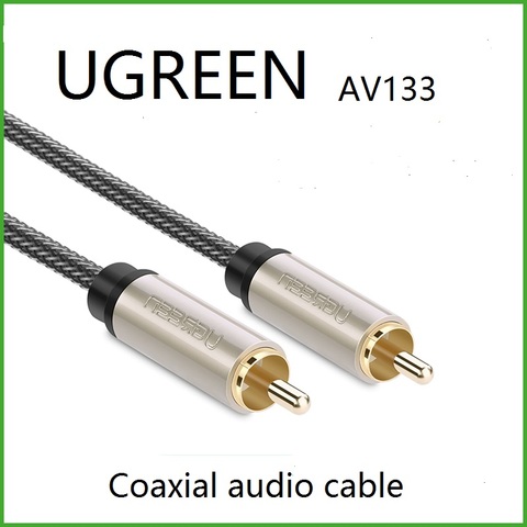 UGreen AV133 coaxial spdif de audio fiebre subwoofer rca lotus de audio de línea cable de vídeo señal 75 ohm ► Foto 1/1