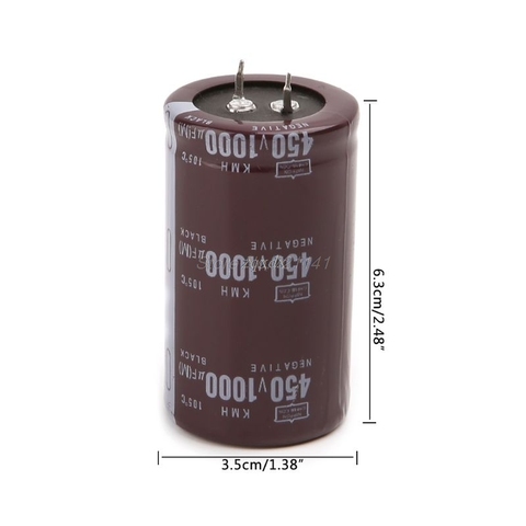 De alta frecuencia de 450V 1000uF condensador electrolítico de aluminio volumen 35x60 Dropship ► Foto 1/6