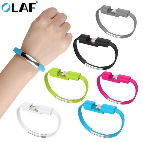 Olaf Micro USB Cable pulsera tipo C cargador de datos Cable de carga Cable de sincronización para iPhone xs max xr 6 s 7 cable de teléfono Android tipo C ► Foto 1/6