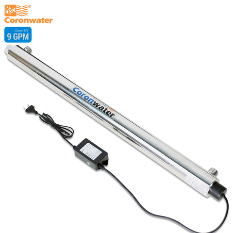 Coronwater SS304 9 GPM UV esterilizador sistema de desinfección para purificación de agua SEV-5925 ► Foto 1/1
