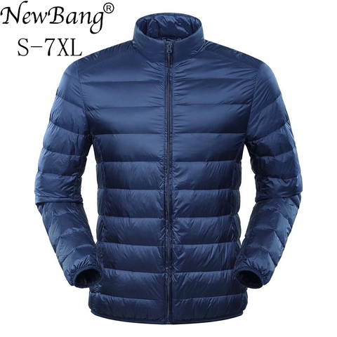 NewBang Plus-Chaqueta de plumón ultraligera para hombre, chaqueta de plumón de pato, rompevientos, ligera, 6XL, 7XL ► Foto 1/6