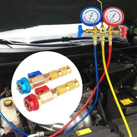 Equipo de aire acondicionado de coche Universal aire acondicionado R134A válvula núcleo removedor rápido instalador alta baja presión herramienta de reparación ► Foto 1/6