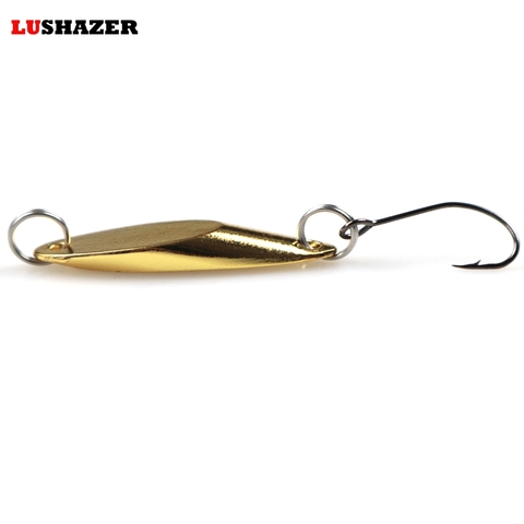 LUSHAZER cuchara de metal señuelo 2g 3g cebo de agua superior señuelos de pesca en hielo cuchara trucha aparejos de pesca spinnerbait stick baits fish ► Foto 1/6