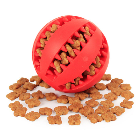 Pelota interactiva de juguete de Juguetes para perros suave, divertida y elástica juguete para masticar perros para perro diente bola limpia comida Extra-pelota de goma resistente perro ► Foto 1/5