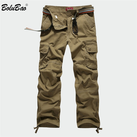 BOLUBAO 2022 nuevos pantalones Cargo hombres Multi bolsillos pantalones militares camuflaje pista pantalones hombres cintura elástica pantalones hombres ► Foto 1/6