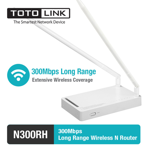 TOTOLINK-enrutador de largo alcance N300RH 300Mbp inalámbrico N de alta potencia, 2 x 11dBi repetidor con antena desmontable, Firmware en inglés ► Foto 1/5