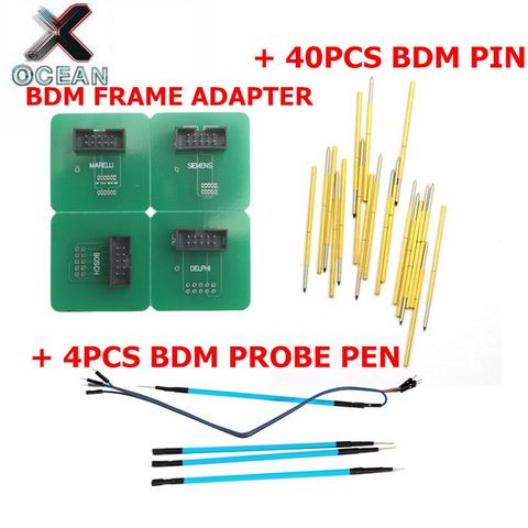 4 Uds sonda plumas 4 Uds pines con Cable de conexión de Marco LED BDM OBD2 de programación y BDM Pin para 40 Uds agujas para BDM marco ► Foto 1/6