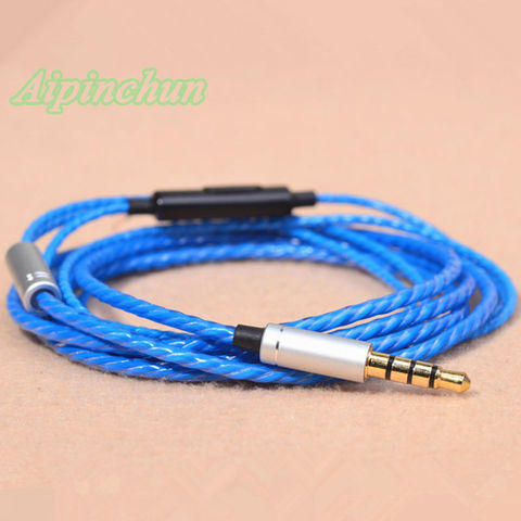 Aipinchun-Cable de Audio para auriculares, conector de 4 polos, CTIA 3,5mm, con reparación del controlador, Cable de repuesto OFC AA0231 ► Foto 1/1