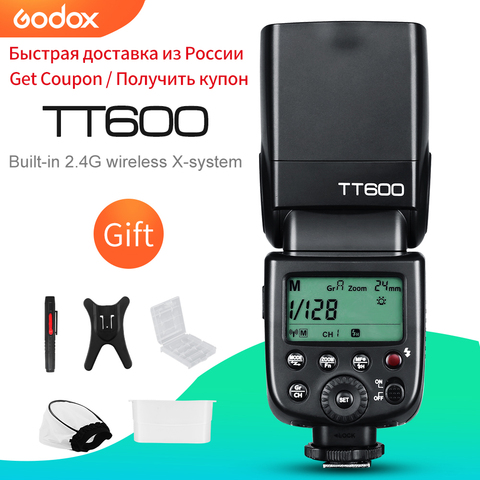 Godox TT600 2,4G inalámbrico GN60 maestro/esclavo Cámara Flash para Canon Nikon Sony Pentax Olympus Fuji Lumix ► Foto 1/6