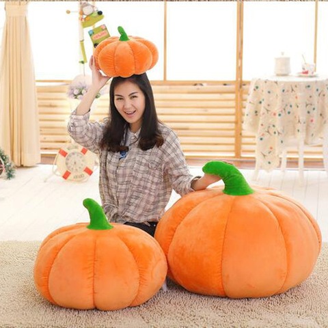 Almohada de calabaza de peluche para niños, cojín de frutas y verduras de 30/40cm para Halloween, juguetes blandos de peluche para regalo de cumpleaños ► Foto 1/5