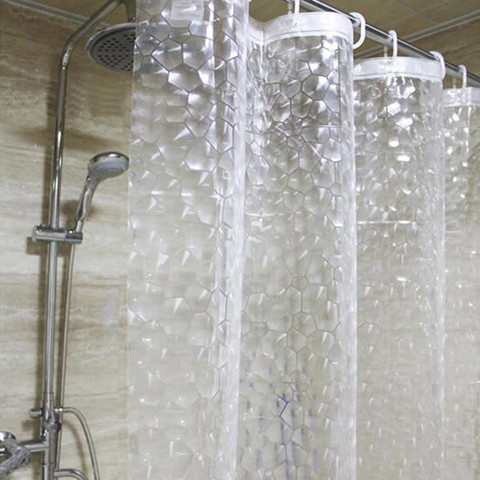 Cortina de ducha 3D resistente al agua con 12 ganchos, accesorios de baño para decoración del hogar, 180x180cm, 180x200cm ► Foto 1/6