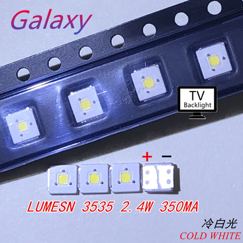 Original lumens LED 3535 cuentas de luz blanca de alta potencia 2,4 W 3 V para LED de retroiluminación LCD TV de aplicacin ► Foto 1/3