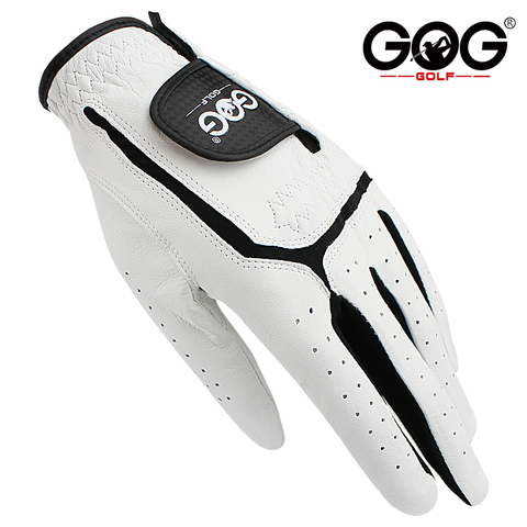 GOG guantes de Golf piel de oveja auténtica para hombre mano izquierda blanco guantes transpirables para golfista envío gratis 1 Uds nuevo, servicio de triangulación de envíos ► Foto 1/6