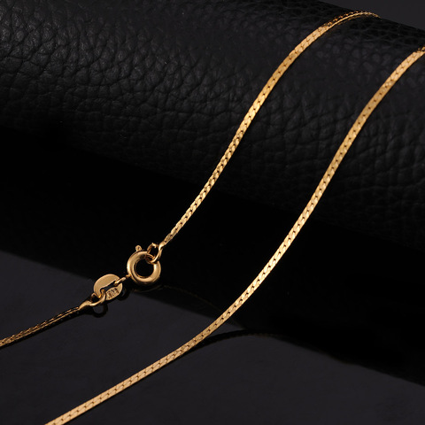 St kunkka 2022 nuevo Collar de cadenas de oro de la cuerda de la manera para las mujeres colgante Collar de la cadena plana 24K relleno de oro amarillo joyería ► Foto 1/3