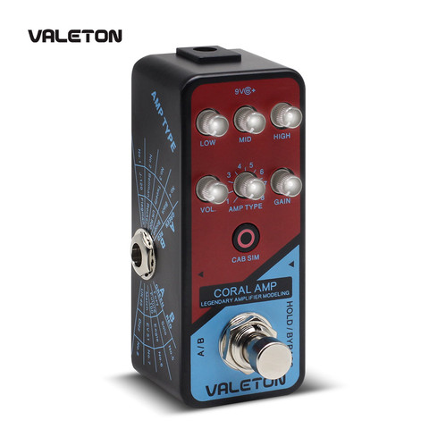 Valeton Amp-modelador de Pedal de guitarra Coral, 16 modelos de guitarra clásica y corriente, distorsión de alta ganancia ► Foto 1/6