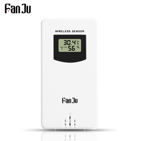 Fanju-medidor de temperatura y humedad, Sensor inalámbrico, higrómetro, termómetro Digital electrónico para exteriores, usado con estaciones meteorológicas ► Foto 1/6