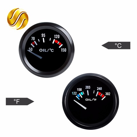Medidor de temperatura de aceite del coche, instrumento automático de 2 