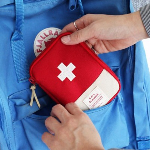 Mini bolsa de medicina para viaje al aire libre, Kit de emergencia portátil multiusos para mujer, bolsa pequeña de maquillaje, bolsa de almacenamiento de cosméticos ► Foto 1/6