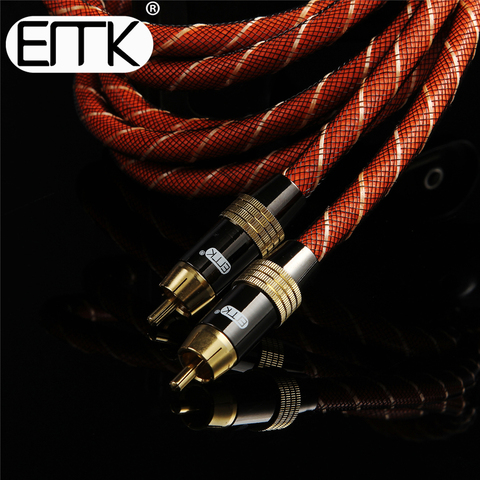 EMK Digital Coaxial de Cable de Audio de Cable de altavoz de graves RCA a Cable RCA doble apantallado chapado en oro 5m 10m ► Foto 1/6