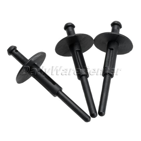 50 piezas de parachoques del coche guardabarros 6mm agujero negro de plástico remaches sujetadores para BMW Auto dentro de Retaining Clip 51717002953 ► Foto 1/6