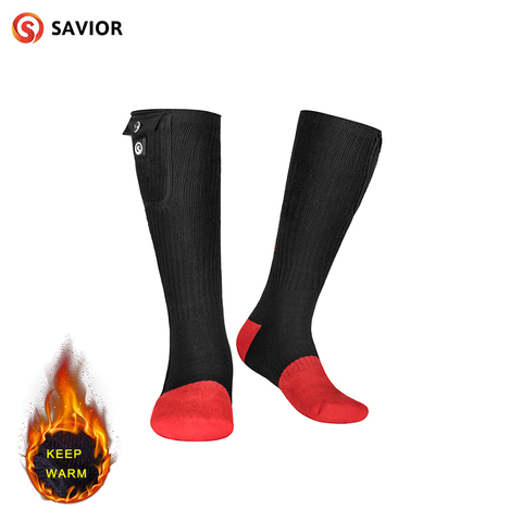 Calcetines térmicos de invierno eléctricos con pilas recargables y 3 Ajustes térmicos para hombres y mujeres ► Foto 1/6