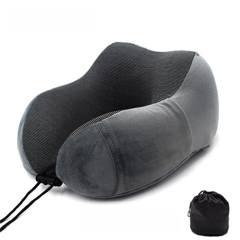 Forma de U almohada de viaje para avión almohada de espuma para el cuello accesorios de viaje forros de cama almohadas cómodas para dormir textiles para el hogar ► Foto 1/6