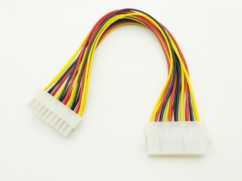 Adaptador de alimentación de 20 pines macho a 20 pines hembra para PC, Cable de extensión ATX, Conector de placa base, fuente de alimentación de 20 P para escritorio ► Foto 1/6