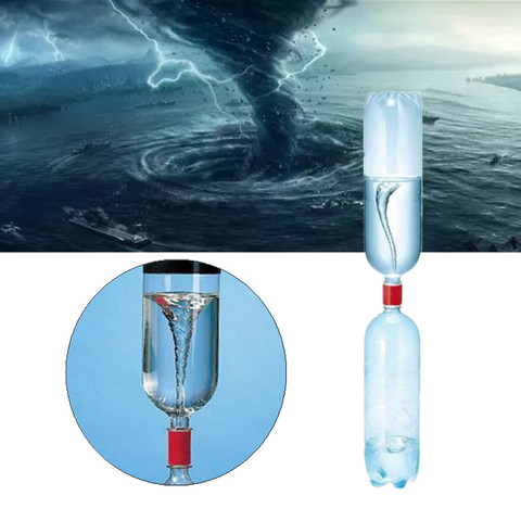 Botella de vórtice Tornado con conector de agua, tubo ciclónico de ciencia, experimento, aprendizaje sensorial y juguetes educativos, 2 uds. ► Foto 1/6