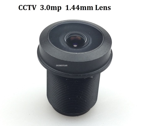 CCTV lente de 1,44mm de 3,0 megapíxeles gran ángulo de 180 grado MTV M12 x 0,5 de infrarrojos de montaje de la visión nocturna de la lente de ojo de pez para cámara CCTV ► Foto 1/5