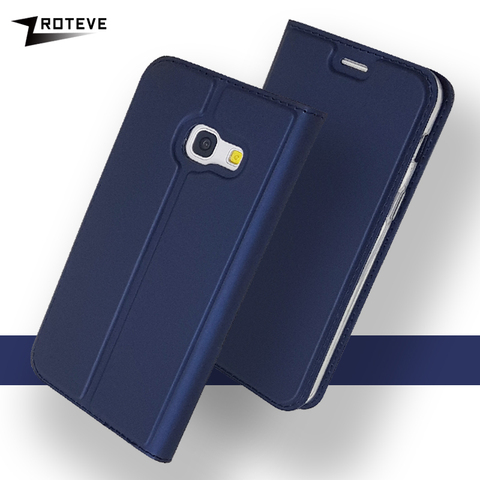 Funda de cuero con tapa para Samsung Galaxy A5, A7, 2017, A320, A520, A720, 2017 ► Foto 1/6