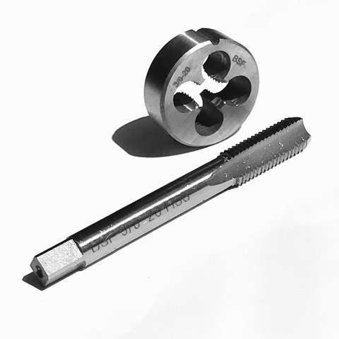 Flauta recta macho máquina de roscar y troquel para trabajo de enhebrado de metal y acero, 2 unidades/par HSS BSF 2013-20, Envío Gratis ► Foto 1/6