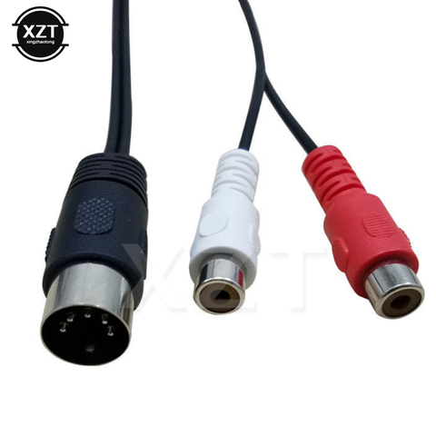 Conector de Audio DIN 5P macho a 2 RCA hembra, conector MF, 1,5 M, 0,5 M, conectores para amplificador de reproductor de CD, nuevo ► Foto 1/4