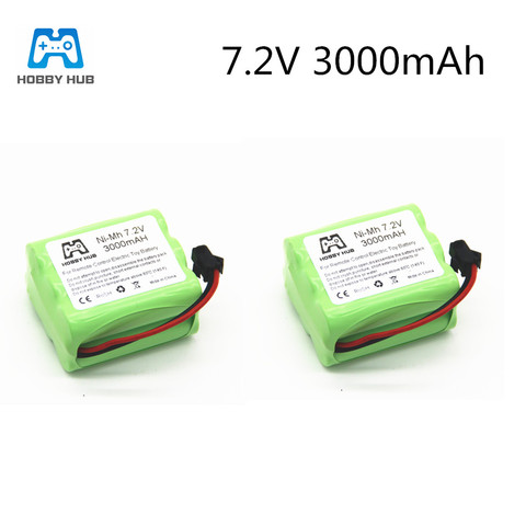 NI-MH-batería recargable AA de 3000 mAH para coche Telerobot, tanque de barco de juguete, herramientas, modelo 7,2 v 7,2 mAH, juguetes eléctricos nimh ► Foto 1/5